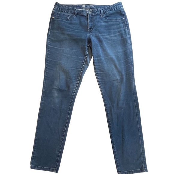 Mossimo Womens Jeans Premium Denim Legging Mid Rise Stretch Cotton Blue Size 14 - Picture 1 of 10